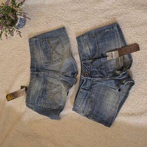 YMI PREMIUM JEAN SHORTS. SIZE Varies (Juniors). Color Acid Wash Blue